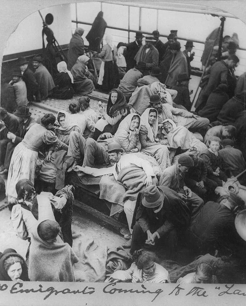 Emigrants coming to the "Land of Promise"
